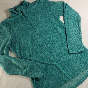 Eddie Bauer Women's Small Blue Teal Green Fleece Sweatshirt